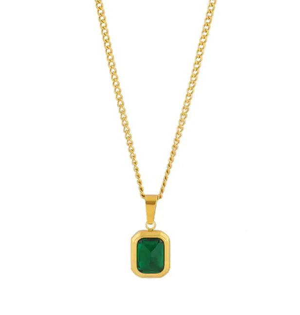 Emerald Pendant Necklace