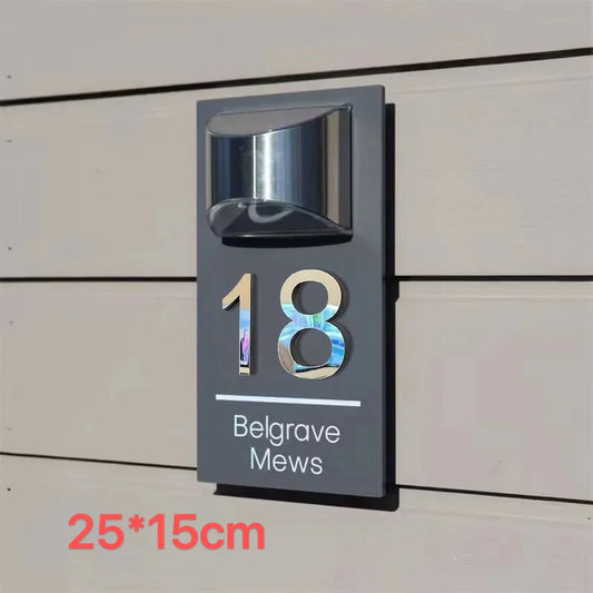 Custom Acrylic & Metal Laser-Cut House Number Sign