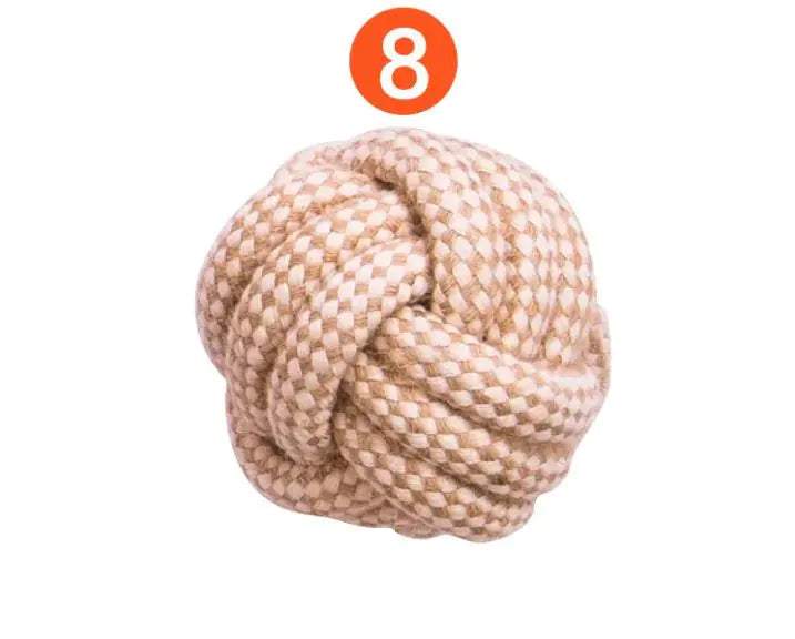 9 Packs Sustainable Natural Cotton Hemp Organic Tough Rope Dog Toy Chew Set Hemp Dog Toy