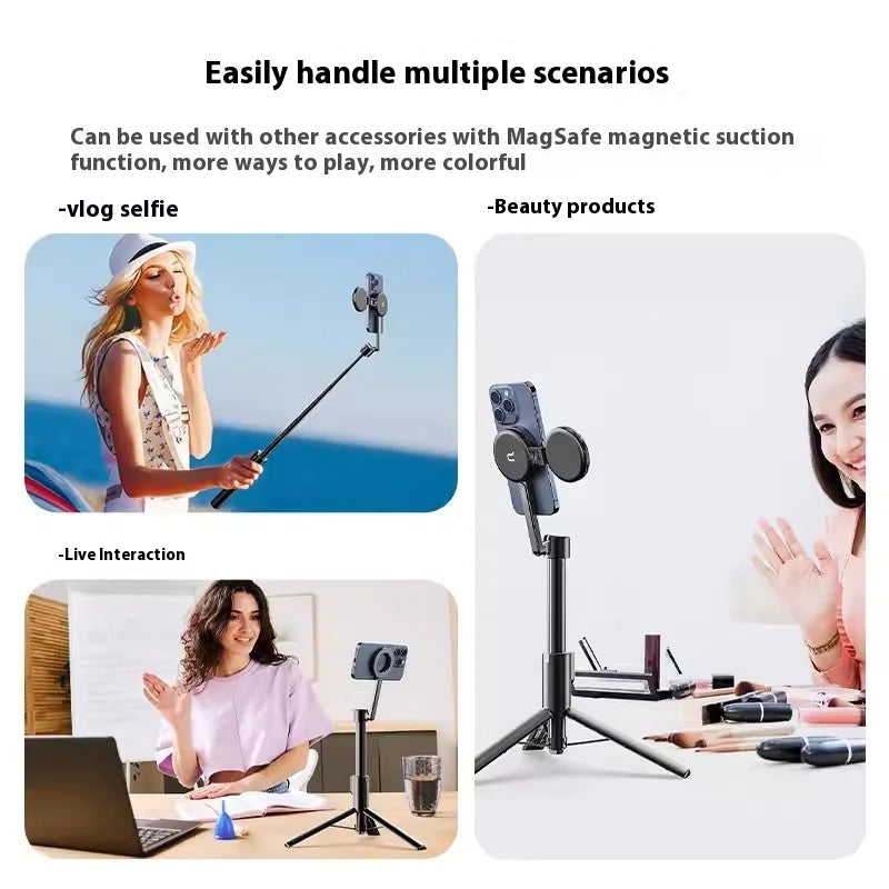 Magnetic Selfie Stick Tripod with MagSafe