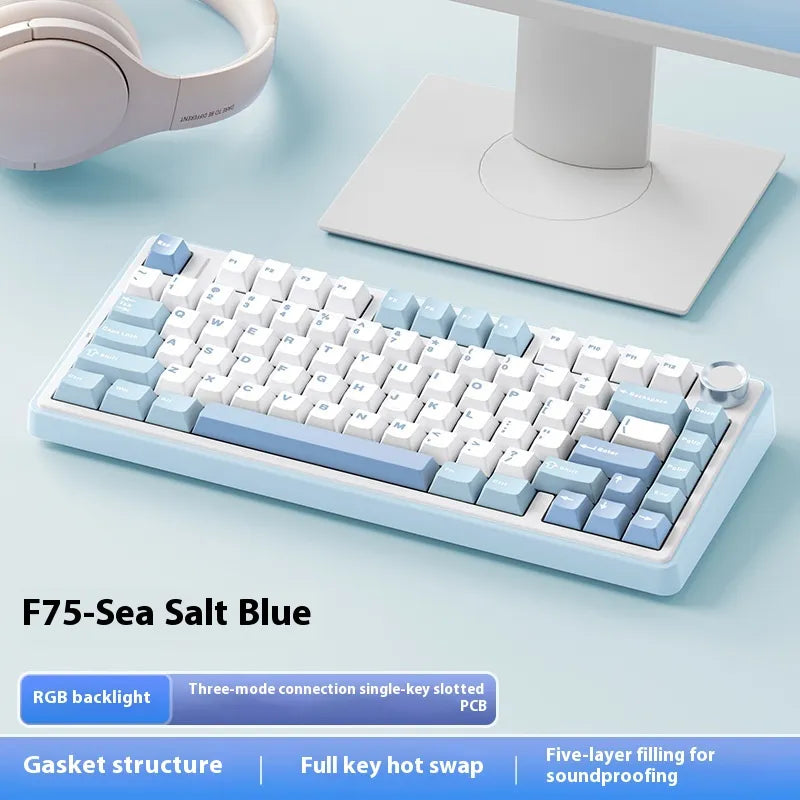 Mechanical Keyboard Wireless Three-mode Bluetooth