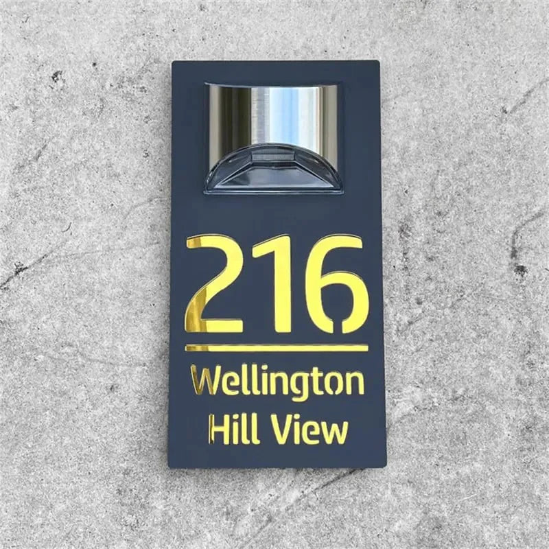 Custom Acrylic & Metal Laser-Cut House Number Sign