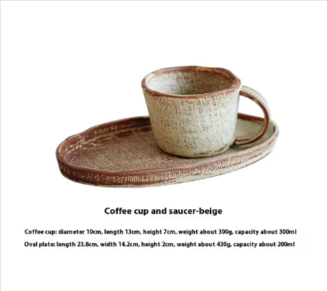 Handcrafted Japanese Pottery Clay Coffee Set